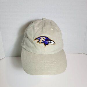NFL Baltimore Ravens Adult Hat Beige One Size Adjustable Baseball Cap
